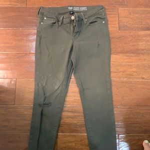 olive denim jeans